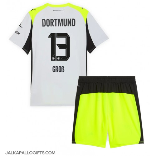 Borussia Dortmund Pascal Gross #13 Vieras Peliasu Lasten 2025-26 Lyhythihainen (+ Lyhyet housut)